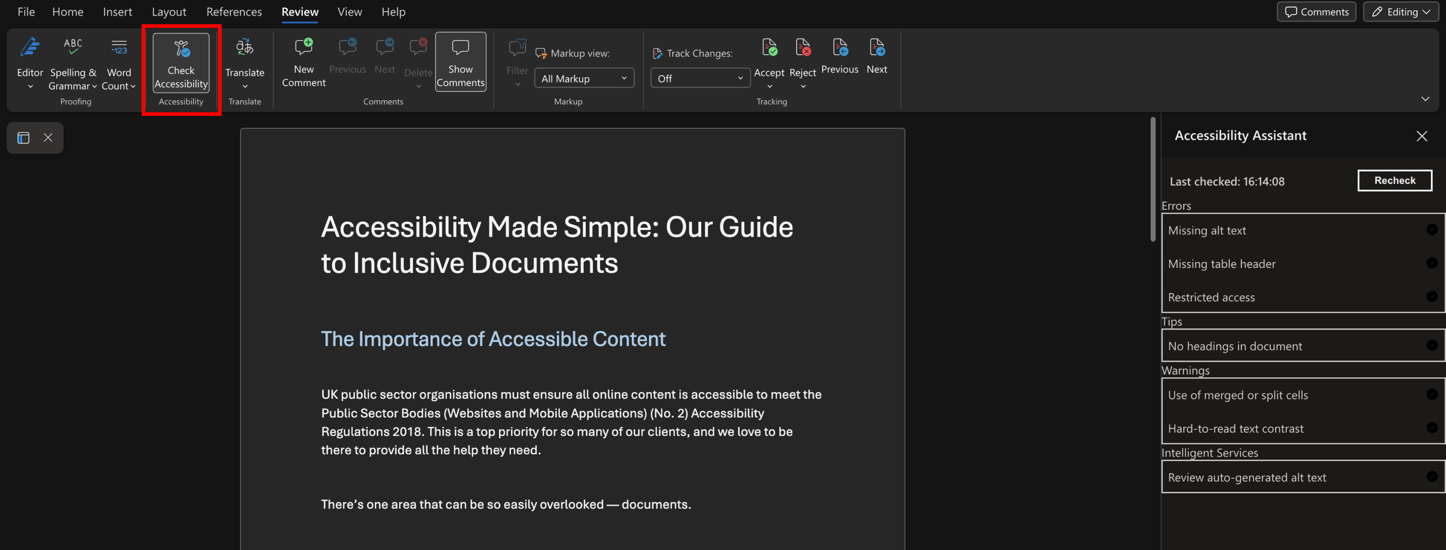 Accessibility checker 02